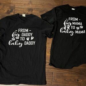 Black Graphic T-Shirts with White Text